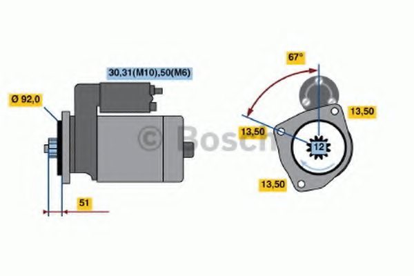 BOSCH 0 001 330 004 Starter